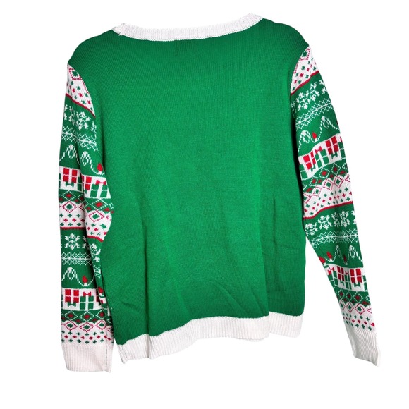 Joyland Green Corgi Christmas Sweater Ugly Holiday Sweater Women Size Medium - Picture 4 of 8